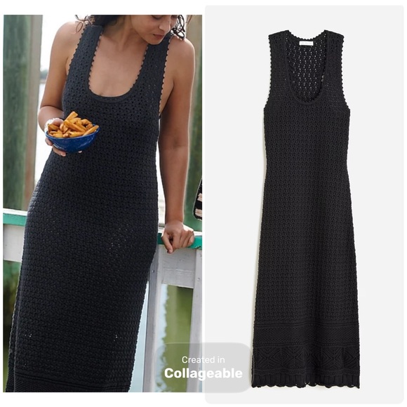 J. Crew Dresses & Skirts - J. Crew Women’s Limited Edition Black Crochet Midi Dress XL